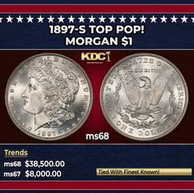 1897-s Morgan Dollar TOP POP! $1 ms68 SEGS