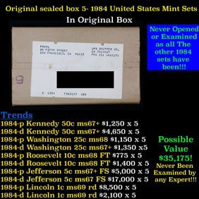 Original sealed box 5- 1984 United States Mint Sets