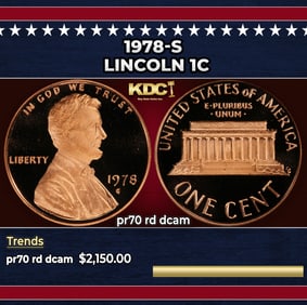 1978-s Proof Lincoln Cent 1c pr70 rd dcam SEGS