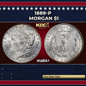 1889-p Morgan Dollar $1 Grades Choice+ Unc