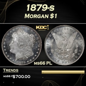 1879-s Morgan Dollar $1 Grades ms66 PL