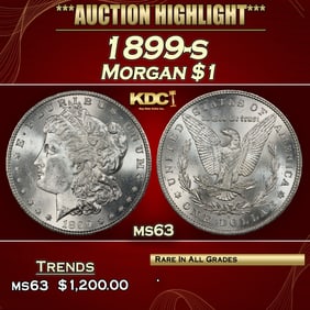 1899-s Morgan Dollar $1 ms63 USCG