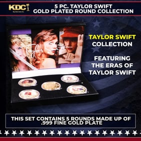 5 Coin Taylor Swift Gold Plated Round Collection