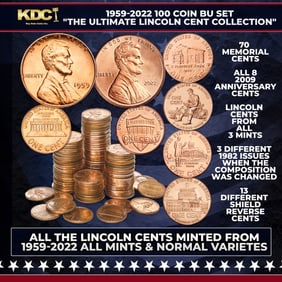 1959-2022 "The ULTIMATE LINCOLN CENT COLLECTION" 100 Coin BU Set