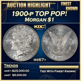 1900-p Morgan Dollar TOP POP! $1 ms67+ SEGS