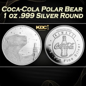 Coca-Cola Polar Bear 1 oz .999 Silver Round Round