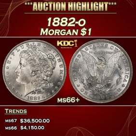1882-o Morgan Dollar $1 ms66+ SEGS