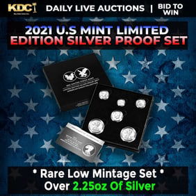 RARE 2021 United States Mint Limited Edition Silver Proof Set 6 coins, Over 2oz Of Silver low