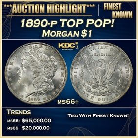 1890-p Morgan Dollar TOP POP! $1 ms66+ SEGS