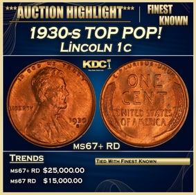 1930-s Lincoln Cent TOP POP! 1c ms67+ RD SEGS