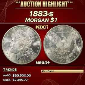 1883-s Morgan Dollar $1 ms64+ SEGS