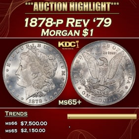 1878-p Rev '79 Morgan Dollar $1 ms65+ SEGS
