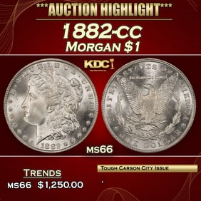 1882-cc Morgan Dollar $1 ms66 SEGS