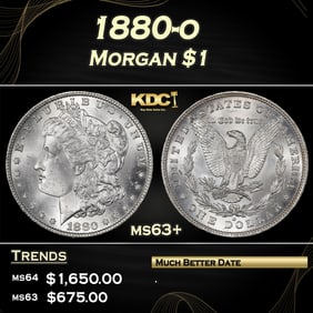 1880-o Morgan Dollar $1 ms63+ SEGS