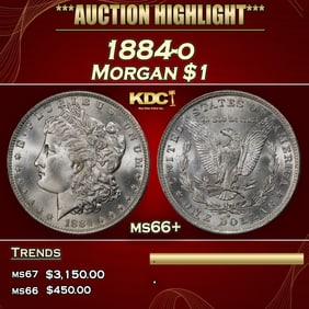 1884-o Morgan Dollar $1 ms66+ SEGS