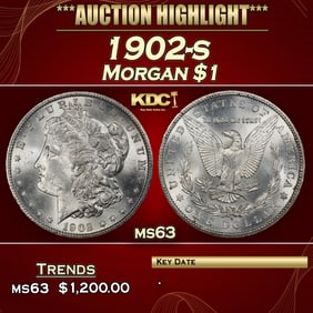 1902-s Morgan Dollar $1 ms63 USCG