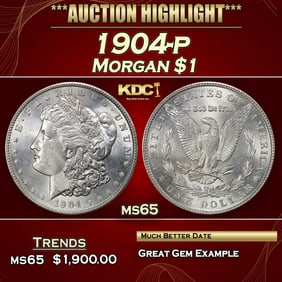 1904-p Morgan Dollar $1 ms65 SEGS