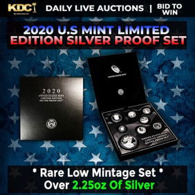 RARE 2020 United States Mint Limited Edition Silver Proof Set 8 coins, Over 2.25oz Of Silver low