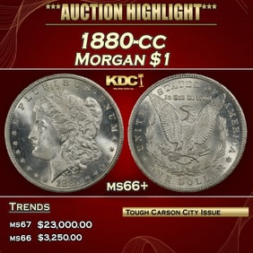 1880-cc Morgan Dollar $1 ms66+ SEGS