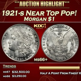 1921-s Morgan Dollar Near Top Pop! $1 ms66+ SEGS