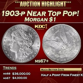 1903-p Morgan Dollar Near Top Pop! $1 ms67+ SEGS