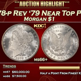 1878-p Rev '79 Morgan Dollar Near Top Pop $1 ms66+ SEGS