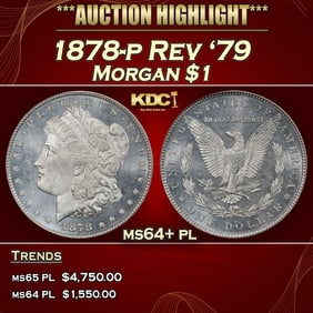 1878-p Rev '79 Morgan Dollar $1 ms64+ pl SEGS