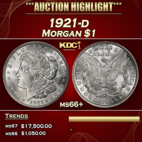 1921-d Morgan Dollar $1 ms66+ SEGS