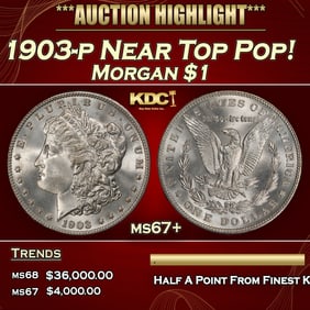 1903-p Morgan Dollar Near Top Pop! $1 ms67+ SEGS