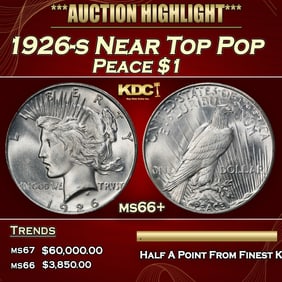 1926-s Peace Dollar Near Top Pop $1 ms66+ SEGS