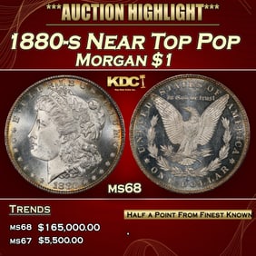 1880-s Morgan Dollar Near Top Pop $1 ms68 SEGS