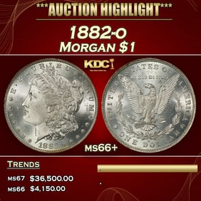 1882-o Morgan Dollar $1 ms66+ SEGS