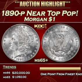 1890-p Morgan Dollar Near Top Pop! $1 ms65+ SEGS