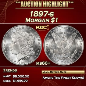 1897-s Morgan Dollar $1 ms66+ SEGS