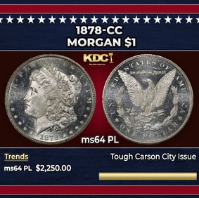 1878-cc Morgan Dollar $1 ms64 PL SEGS