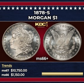 1878-s Morgan Dollar $1 ms66+ SEGS
