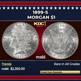 1899-s Morgan Dollar $1 ms65 SEGS