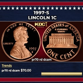 1997-s Proof Lincoln Cent 1c pr70 rd dcam SEGS