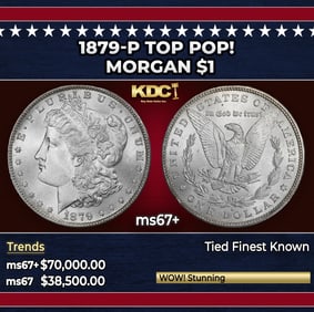 1879-p Morgan Dollar TOP POP! $1 ms67+ SEGS