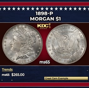 1898-p Morgan Dollar $1 Grades GEM Unc
