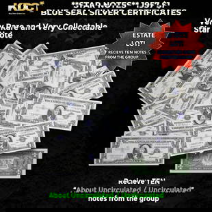 10x **STAR NOTES** 1957 $1 Blue Seal Silver Certificates Grades AU/CU: 10x **STAR NOTES** 1957 $1 Blue Seal Silver Certificates Grades AU/CU. When notes are discovered that have been printed incorrectly (such as having the serial numbers upside down, etc.) the misprinted