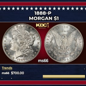 1888-p Morgan Dollar $1 Grades GEM+ Unc