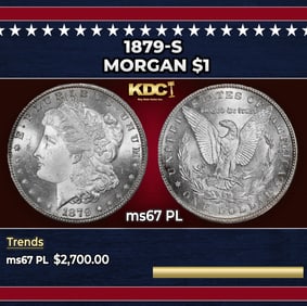 1879-s Morgan Dollar $1 ms67 PL SEGS
