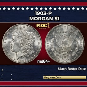 1903-p Morgan Dollar $1 Grades Choice+ Unc