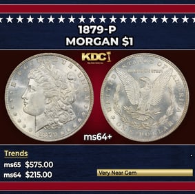 1879-p Morgan Dollar $1 Grades Choice+ Unc