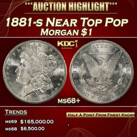 1881-s Morgan Dollar Near Top Pop $1 ms68+ SEGS