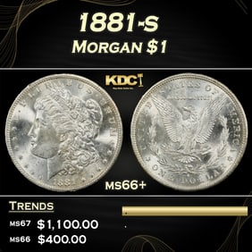 1881-s Morgan Dollar $1 Grades ms66+