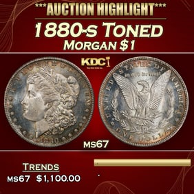1880-s Morgan Dollar Toned $1 ms67 SEGS