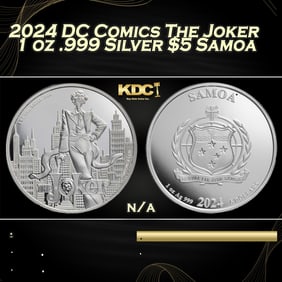 2024 DC Comics The Joker 1 oz .999 Silver $5 Samoa Round
