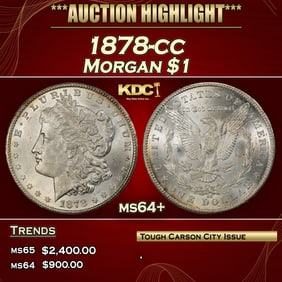 1878-cc Morgan Dollar $1 ms64+ SEGS